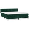 vidaXL Boxspringbett mit Matratze Dunkelgr&uuml;n 180x200 cm Samt