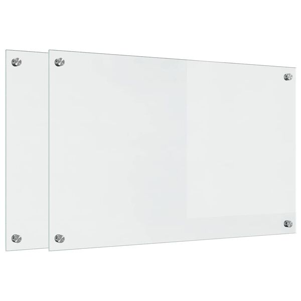 vidaXL Küchenrückwand Transparent 80 x 50 cm Gehärtetes Glas
