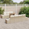 vidaXL Garten Essgruppe mit Kissen mit Kissen 8 pcs Beige und Creme