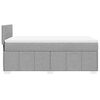 vidaXL Boxspringbett mit Matratze Hellgrau 80x200 cm Stoff