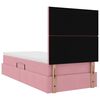 vidaXL Bett mit Stauraum und LED mit Matratze Rosa 100 x 200 cm Samt