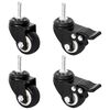 vidaXL Rollen f&uuml;r Pflanzk&uuml;bel 4 Stk. Schwarz 8x3,5x8 cm Eisen