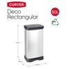 Curver Tretm&uuml;lleimer Deco 50 L Silbern