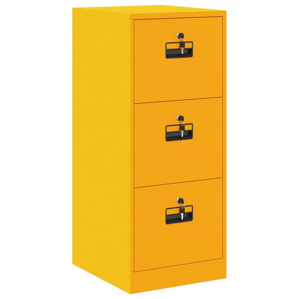 vidaXL Aktenschrank Senfgelb 44 x 50 x 106,5 cm Kaltgewalzter Stahl