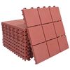 vidaXL Terrassenfliesen 10 Stk. Rot 30 x 30 cm Kunststoff