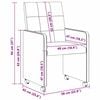 vidaXL Esszimmerst&uuml;hle mit Rollen 2 pcs Rosa 58 x 65 x 94 cm Stoff