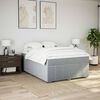 vidaXL Boxspringbett mit Matratze Hellgrau 140x190 cm Stoff