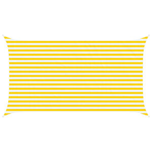 vidaXL Sonnensegel Gelb und Wei&szlig; 4,5 x 2,5 m 100 % Polyester Oxford
