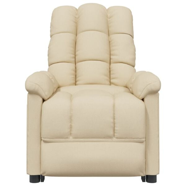 vidaXL Massagesessel Creme Stoff