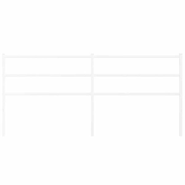 vidaXL Ersatz-Kopfteil Metall Wei&szlig; 200 cm