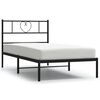 vidaXL Bettgestell mit Kopfteil Metall Schwarz 90x190 cm