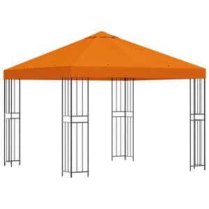 vidaXL Pavillon 3 x 3 m Orange Polyester und Stahl 190 gsm