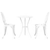 vidaXL Garten Bistro Set 3 pcs Wei&szlig; Aluminium