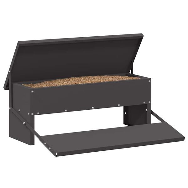 vidaXL H&uuml;hnertretfeeder Schwarz 48,5 x 39,5 x 19 cm