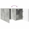 vidaXL TV-Schrankset Wandmontiert 4 pcs Beton Grau Holzwerkstoff