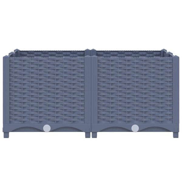 vidaXL Hochbeet 80x80x38 cm Polypropylen