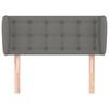 vidaXL Kopfteil mit Ohren Dunkelgrau 93x23x78/88 cm Stoff