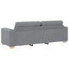 vidaXL 3-Sitzer-Sofa Hellgrau 220x78x80 cm Stoff
