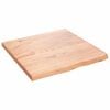 vidaXL Tischplatte Hellbraun 60x60x(2-4) cm Massivholz Eiche Behandelt