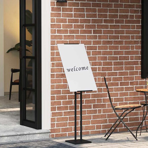 vidaXL Messest&auml;nde 2 pcs Schwarz 26,5 x 26,5 x 150 cm Stahl