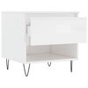 vidaXL Couchtisch Hochglanz-Wei&szlig; 50x46x50 cm Holzwerkstoff
