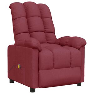 vidaXL Massagesessel Weinrot Stoff