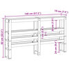vidaXL Kopfteil mit Ablagen Wachsbraun 140 cm Massivholz Kiefer