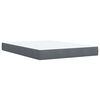 vidaXL Boxspringbett mit Matratze Dunkelgrau 140x200 cm Samt