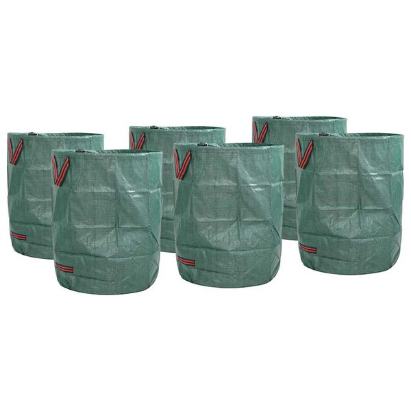 vidaXL Gartenm&uuml;lls&auml;cke 12 pcs Gr&uuml;n 66 x 66 x 83,5 cm Polypropylen