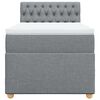 vidaXL Boxspringbett mit Matratze Hellgrau 80x200 cm Stoff