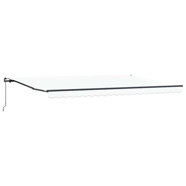 vidaXL Einziehbare Markise Wei&szlig; 500 x 350 cm Polyester und Stahl