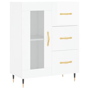 vidaXL Sideboard Hochglanz-Wei&szlig; 69,5x34x90 cm Holzwerkstoff
