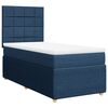 vidaXL Boxspringbett mit Matratze Blau 90x190 cm Stoff