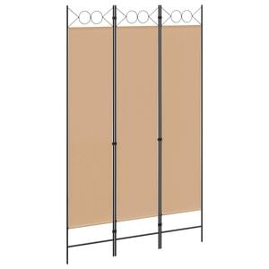 vidaXL 3-teiliger Raumteiler Beige 120 x 200 cm Stoff