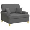 vidaXL Sessel mit Kissen Dunkelgrau Stoff