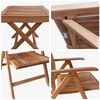 vidaXL Garten Lounge Set 4 pcs Braun Massivholz Teak