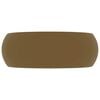 vidaXL Luxuri&ouml;ses Waschbecken Rund Matt Creme 40x15 cm Keramik