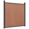 vidaXL Zaunelement mit 2 Pfosten Braun 180x186 cm WPC