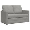 vidaXL Bodensofa mit Schlaffunktion Hellgrau 122x204x55 cm Samt