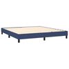 vidaXL Boxspringbett mit Matratze Blau 180x200 cm Stoff