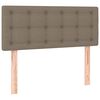 vidaXL Boxspringbett mit Matratze & LED Taupe 90x190 cm Stoff