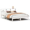 vidaXL Massivholzbett ohne Matratze Wei&szlig; 135x190 cm Kiefernholz