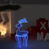 vidaXL Rentier Weihnachtsdekoration mit Mesh 306 LEDs 60x24x89 cm