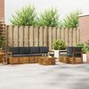 vidaXL Outdoor-Sofagarnitur mit Kissen 7 pcs Natur und Anthrazit