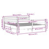 vidaXL Massivholzbett ohne Matratze 180x200 Kiefernholz