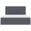 vidaXL Bett mit Stauraum und LED mit LED Dunkelgrau 160 x 200 cm Samt