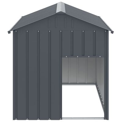 vidaXL Hundehütte mit Dach Anthrazit 117x153x123cm Verzinkter Stahl
