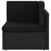 vidaXL 9-tlg. Garten-Lounge-Set Poly Rattan Schwarz