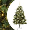 vidaXL K&uuml;nstlicher klappbarer Weihnachtsbaum mit Tannenzapfen 120 cm