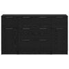 vidaXL Sideboard 3 pcs Schwarz Eichen-Optik Holzwerkstoff